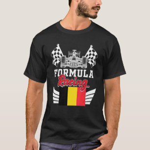 Belgisches Auto Race Belgien Flaggen Formel Rennwa T-Shirt
