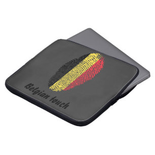 Belgisches Berührungs-Fingerabdruck-Flagge Laptopschutzhülle