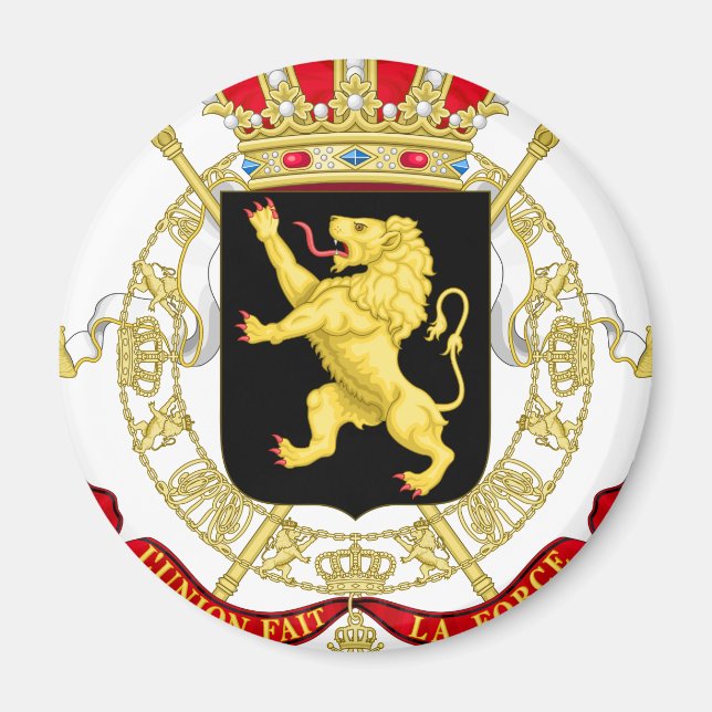 Belgisches Emblem - Wappen Belgiens Magnet (Vorne)