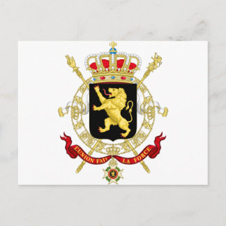 Belgisches Emblem - Wappen Belgiens Postkarte