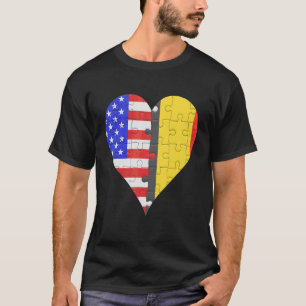 Belgisches Flaggenherz T-Shirt