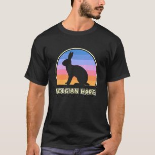 Belgisches Hare Vintag Sunset Rabbit T-Shirt