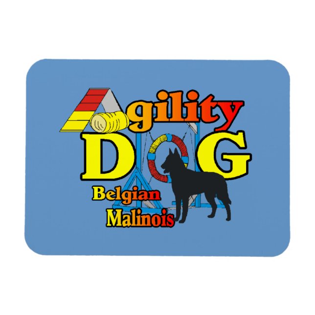 Belgisches Malinois-Agility Magnet (Horizontal)