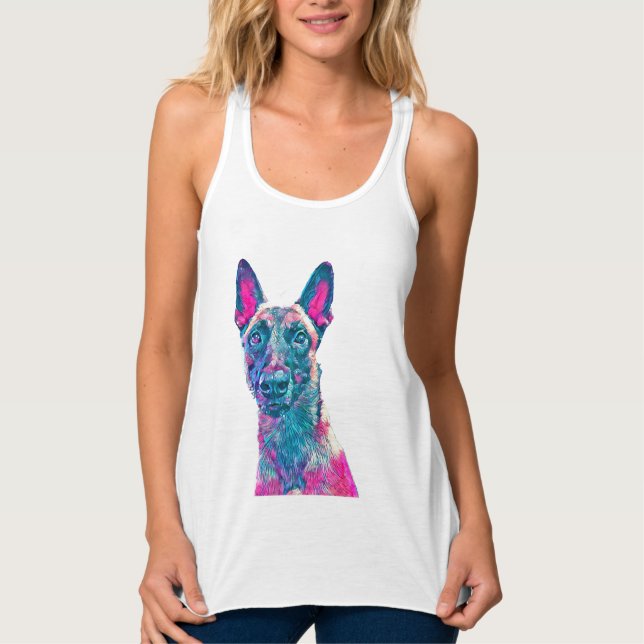 Belgisches Malinois-Shirt Tank Top (Vorderseite)