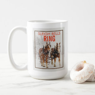 Belgisches Pferdeteam Sleigh Bells Ring Kaffeetasse