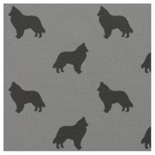 Belgisches Schäferhund-Silhouette-Muster Stoff