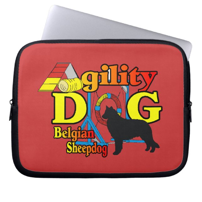 Belgisches Sheepdog Agility Laptopschutzhülle (Vorderseite)