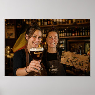 Belgisches Trappisten-Schankmädchen-Toast-Plakat Poster