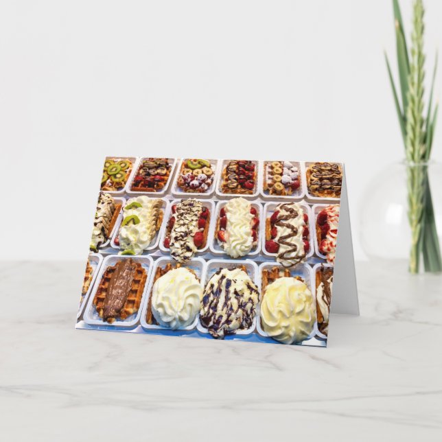 belgisches Waffel Karte (Vorderseite)