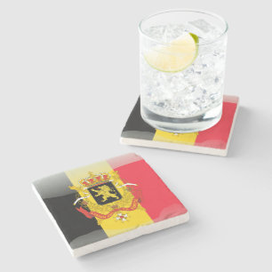 Belgisches Wappen Steinuntersetzer
