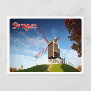 Belgium - Bruges - Moulin - Postkarte