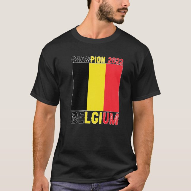 Belgium Champion Belgium Soccer Fan  2022 T-Shirt (Vorderseite)