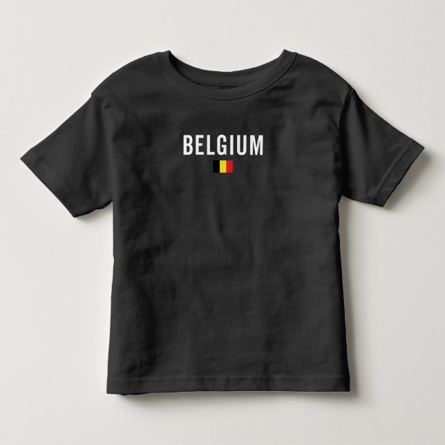 Belgium Flag - Patriotic Flag Kleinkind T-shirt (Vorderseite)