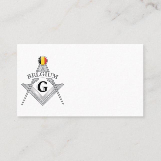 Belgium freemasonry sign visitenkarte (Vorderseite)
