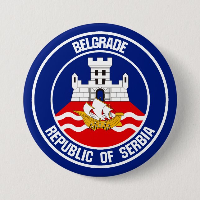 Belgrad RundEmblem Button (Vorderseite)