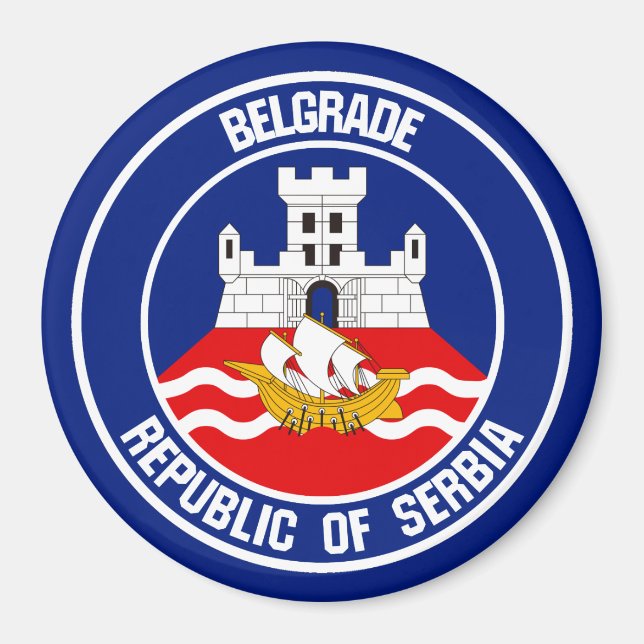 Belgrad RundEmblem Magnet (Vorne)