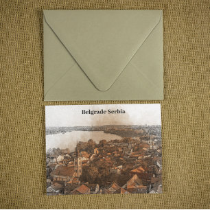 Belgrad Serbia Skyline Panorama View Postkarte