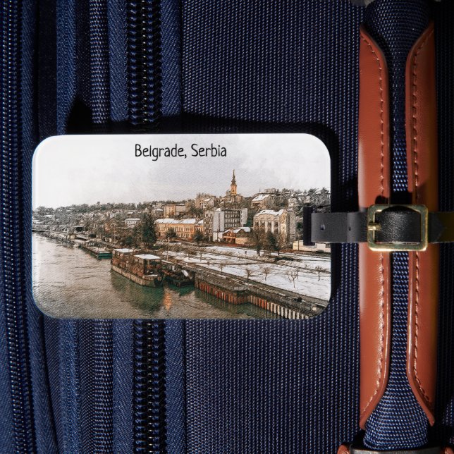 Belgrad Serbien Balkan Panoramasicht Gepäckanhänger (Vorderseite Insitu 4)