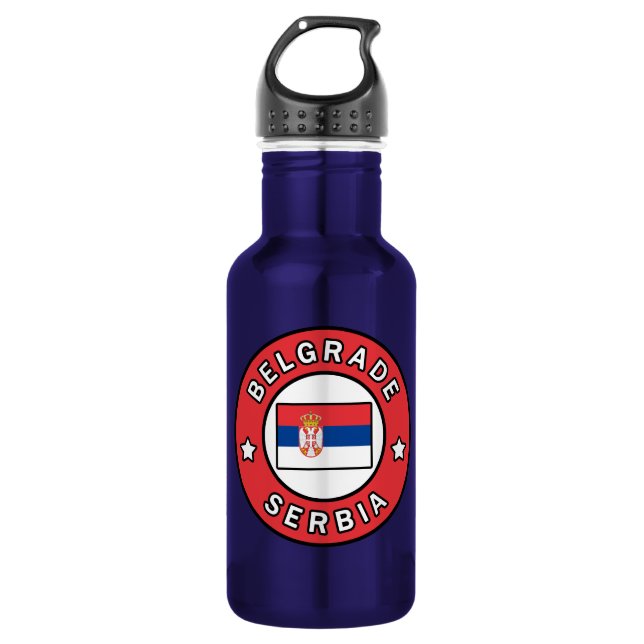 Belgrad Serbien Edelstahlflasche (Vorderseite)