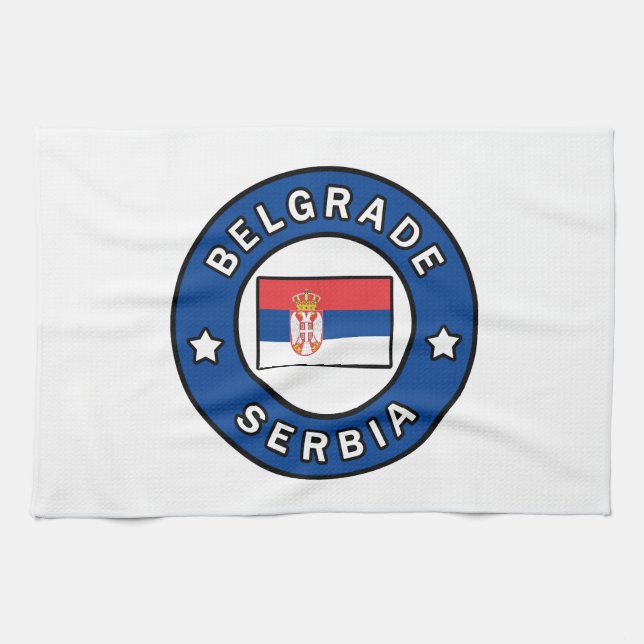 Belgrad Serbien Geschirrtuch (Horizontal)