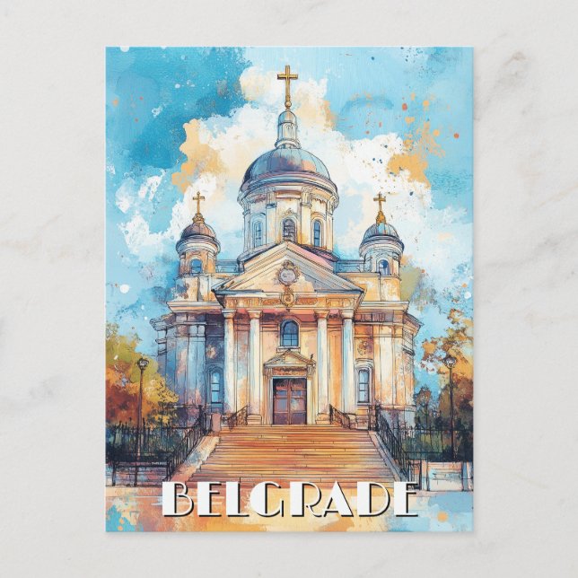 Belgrad Serbien Reise Postkarte (Vorderseite)