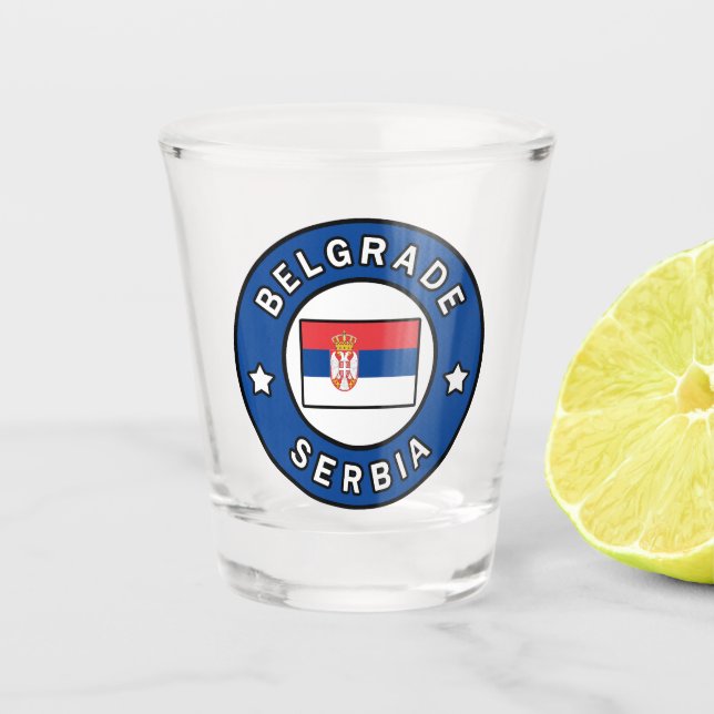 Belgrad Serbien Schnapsglas (Vorderseite)