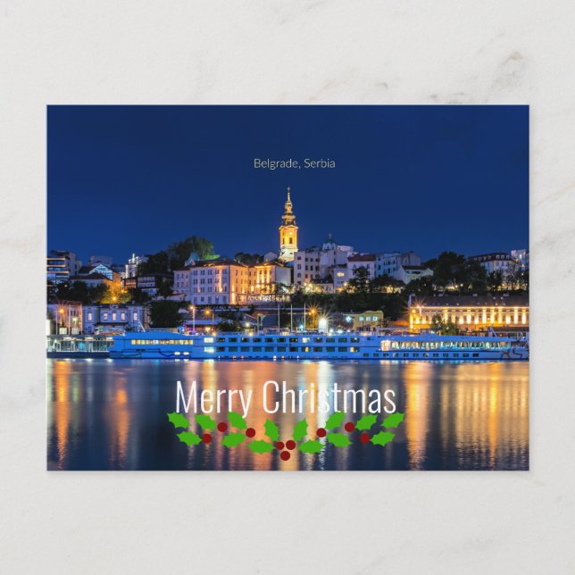 Belgrad, Serbien - Weihnachten Postkarte (Vorderseite)