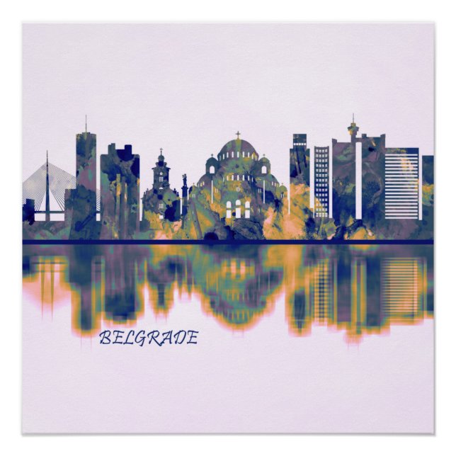 Belgrad Skyline Poster (Vorderseite)