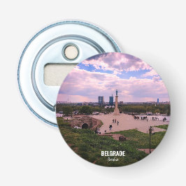 Belgrad-Souvenir-Magnet Blick von Kalemegdan Flaschenöffner