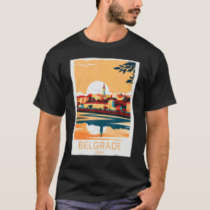 Belgrad Stadt Serbien Stadtbild Souvenir Tourist P T-Shirt