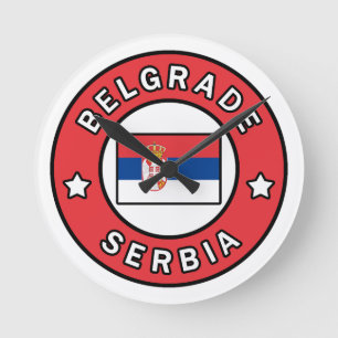 Belgrade Serbia Runde Wanduhr