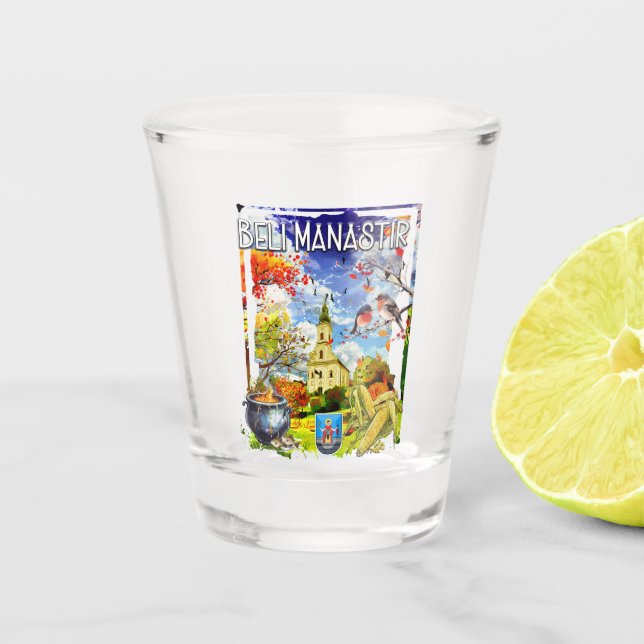 Beli Manastir Schnapsglas (Vorderseite)