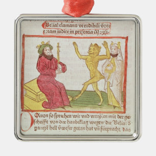 Belial tanzt vor König Solomon Silbernes Ornament