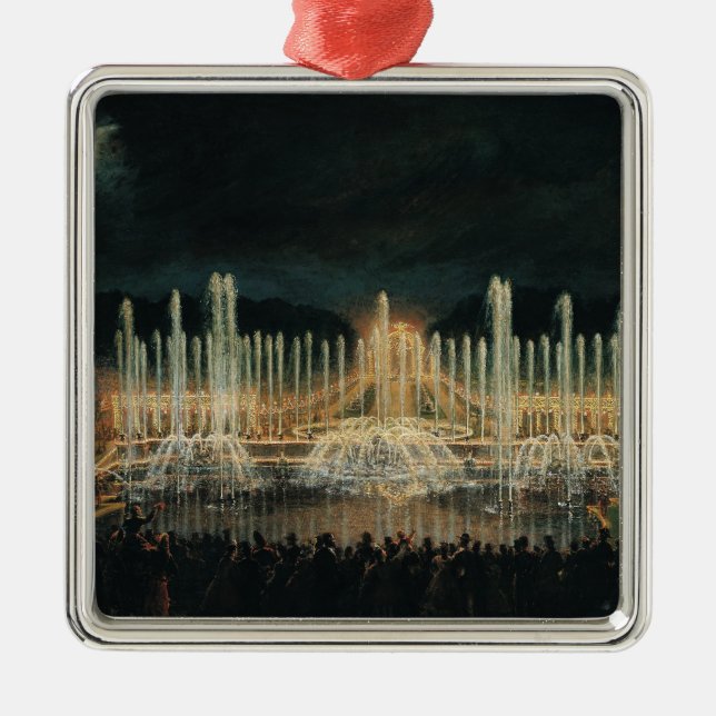 Belichtete Brunnen-Anzeige Ornament Aus Metall (Vorne)