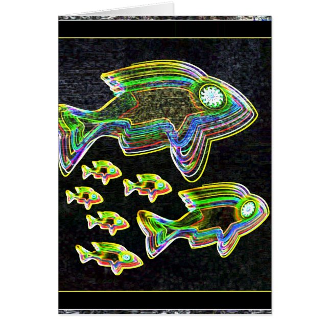 Belichtete Reflexion: Fische im Flut-Licht (Vorne)