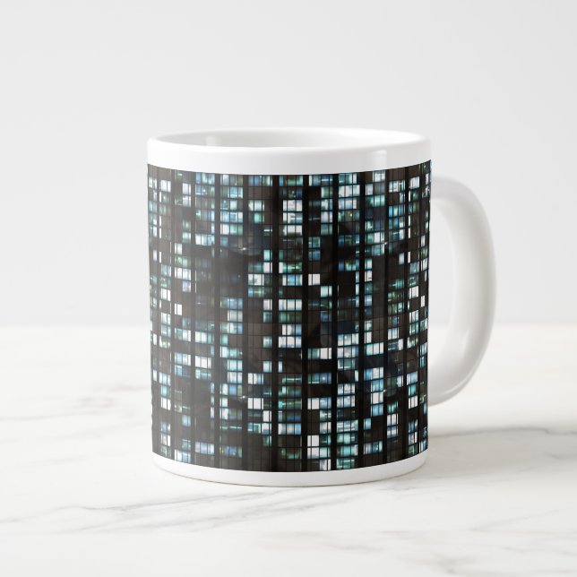 Belichtetes Fenstermuster Jumbo-Tasse (Vorderseite Rechts)