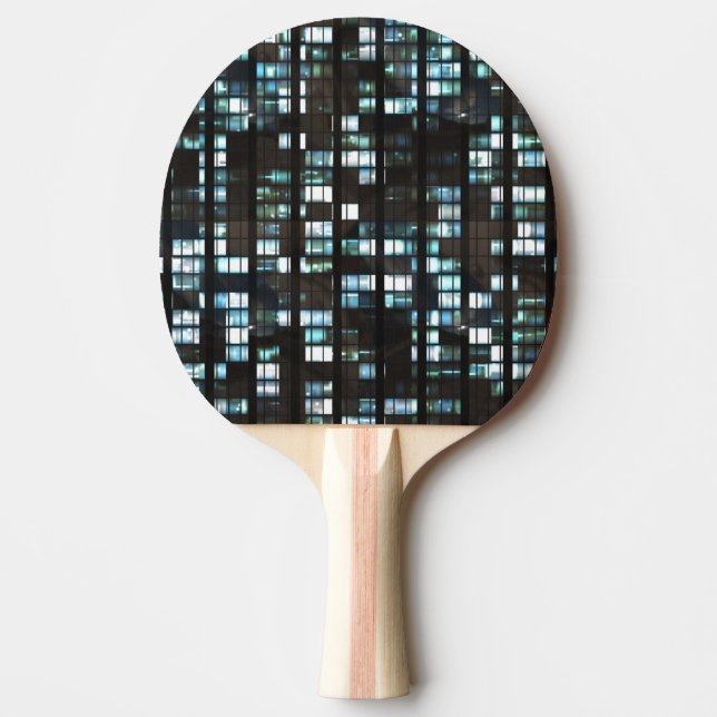 Belichtetes Fenstermuster Tischtennis Schläger (Vorderseite)