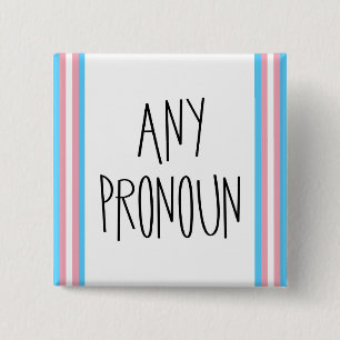 beliebige Pronoun-Transgender-Schaltfläche Button