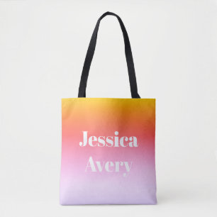 Beliebiger Name Retro-modern gestalteter Text Fa Tasche