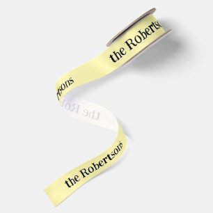 Beliebiger Text Name oder Nachname personalisiert Satinband