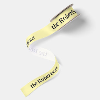 Beliebiger Text Name oder Nachname personalisiert Satinband