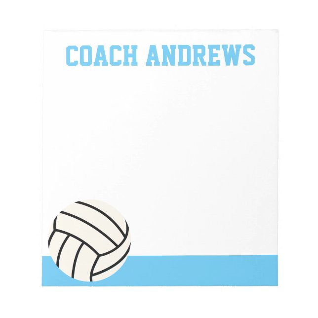 Beliebiges Farbvolleyball-Personalisiertes Notepad Notizblock (Vorderseite)