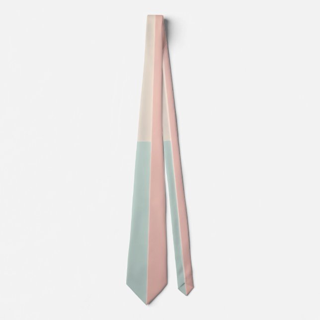 Beliebte Abstract Blush Pink Mint Kollektion Krawatte (Vorderseite)