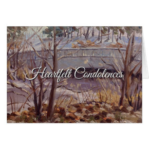 Beliebte Ausfahrt Snowy Bridge Sympathy Card