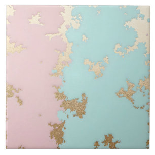 Beliebte Blush Pink Mint Gold Luxus-Kollektion Fliese