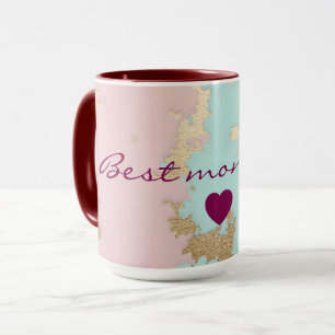 Beliebte Blush Pink Mint Gold Luxus-Kollektion Tasse
