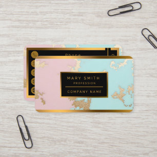 Beliebte Blush Pink Mint Gold Luxus-Kollektion Visitenkarte
