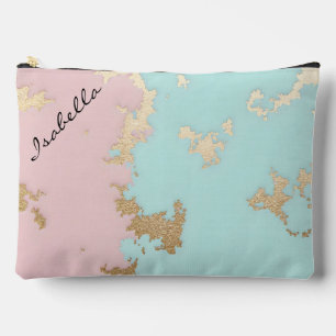 Beliebte Blush Pink Mint Gold Luxus-Kollektion Zubehörtasche