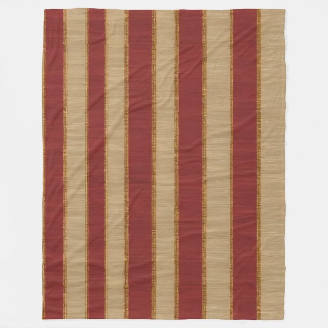 Beliebte Burgundy Gold Luxury Linen Collection Fleecedecke (Vorderseite)