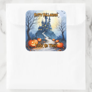 Beliebte Halloween Gruselige Süße Sammlung Quadratischer Aufkleber